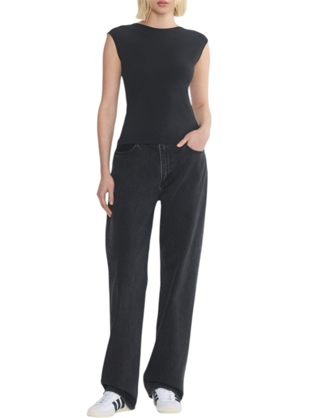 Aritzia Tna Hold-It™ Times T-Shirt in Black Womens Size Large